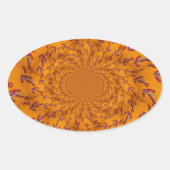 Kaleidoscoop Anker Art Print Ovale Sticker (Voorkant)