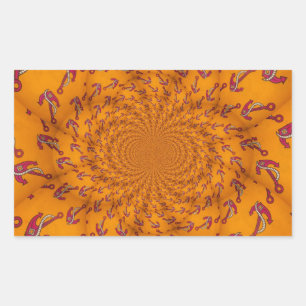 Kaleidoscoop Anker Art Print Rechthoekige Sticker