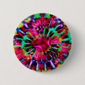 Kaleidoscoop Apophysis Fractal Art - I Ronde Button 5,7 Cm (Voorkant)