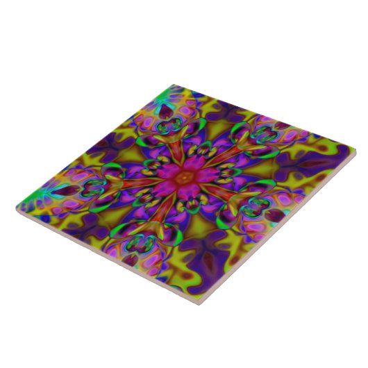 Kaleidoscoop Apophysis Fractal Art. II Tegeltje (Zijkant)