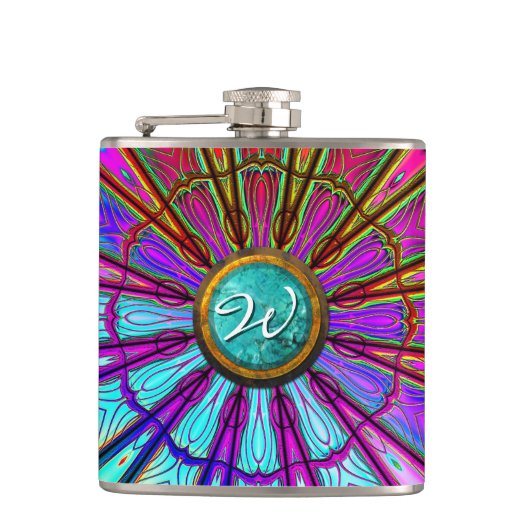 Kaleidoscoop Art. 14 Flask Heupfles (Voorkant)