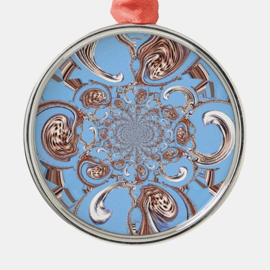  Kaleidoscoop Art Print Metalen Ornament (Voorkant)