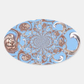  Kaleidoscoop Art Print Ovale Sticker (Voorkant)