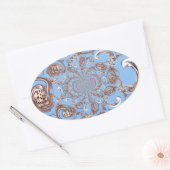  Kaleidoscoop Art Print Ovale Sticker (Envelop)