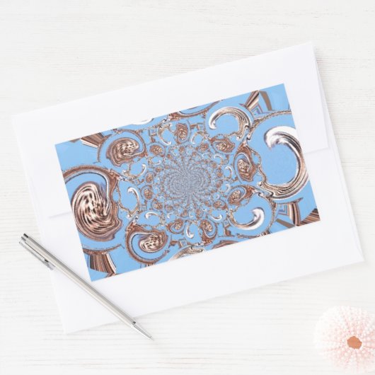  Kaleidoscoop Art Print Rechthoekige Sticker (Envelop)