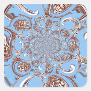  Kaleidoscoop Art Print Vierkante Sticker