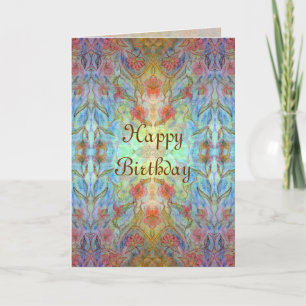 Kaleidoscoop Birthday Card Kaart