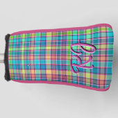 Kaleidoscoop Blauw, Paarse, Turquoise Geel Golfheadcover (Voorkant)