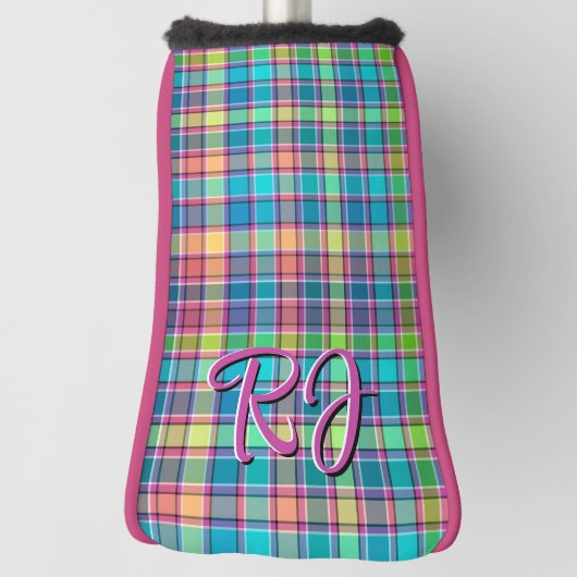 Kaleidoscoop Blauw, Paarse, Turquoise Geel Golfheadcover (Draai 90)