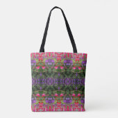 Kaleidoscoop Bloem 2 Middelgroot Tote Bag (Achterkant)