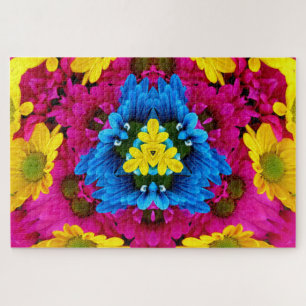 kaleidoscoop bloemen puzzel legpuzzel