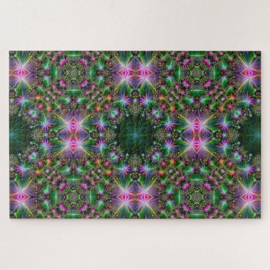 kaleidoscoop bloemen puzzel legpuzzel (Horizontaal)