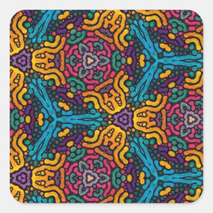 Kaleidoscoop bloemen stickers