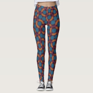 Kaleidoscoop Bloemige Halfprint Leggings
