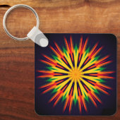 Kaleidoscoop Bloemontwerp-21855 Sleutelhanger (Voorkant)
