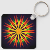 Kaleidoscoop Bloemontwerp-21855 Sleutelhanger (Achterkant)