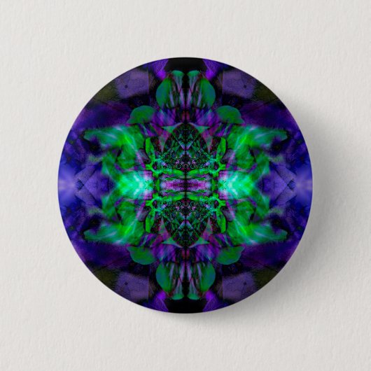 Kaleidoscoop-bloempatroon Ronde Button 5,7 Cm (Voorkant)