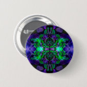 Kaleidoscoop-bloempatroon Ronde Button 5,7 Cm (Voorkant /achterkant)