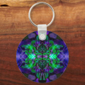 Kaleidoscoop-bloempatroon Sleutelhanger (Voorkant)