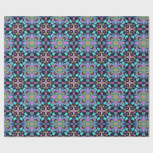 Kaleidoscoop bosbes cadeaupapier (Vlak)