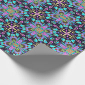 Kaleidoscoop bosbes cadeaupapier (Hoek)