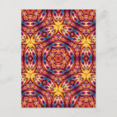 Kaleidoscoop Briefkaart Blue en Cinnamon Brown (Voorkant)