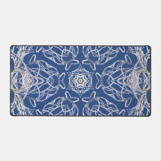 Kaleidoscoop Bright Blauw, Wit, Single Star Bureaumat (Voorkant)