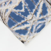 Kaleidoscoop Bright Blauw, Wit, Single Star Fleece Deken (Hoek)