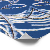 Kaleidoscoop Bright Blauw, Wit, Single Star Poster (Hoek)