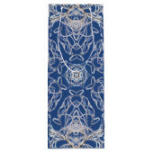Kaleidoscoop Bright Blauw, Wit, Single Star Wijn Cadeautas (Achterkant)