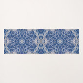Kaleidoscoop Bright Blauw, Wit, Single Star Yogamat (Achterkant (horizontaal))