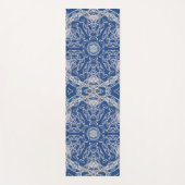 Kaleidoscoop Bright Blauw, Wit, Single Star Yogamat (Voorkant)