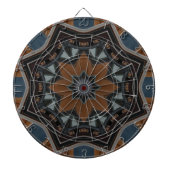 Kaleidoscoop bruin sterpatroon... dartbord (Voorkant)