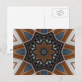 Kaleidoscoop Bruine ster Briefkaart (Voorkant / Achterkant)