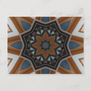 Kaleidoscoop Bruine ster Briefkaart