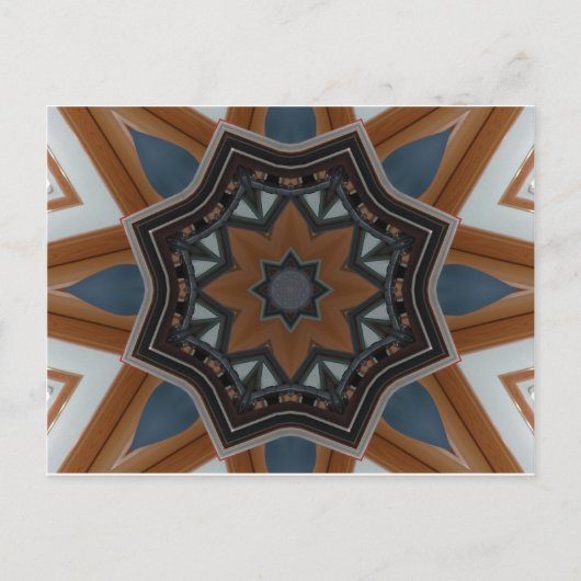 Kaleidoscoop Bruine ster Briefkaart (Voorkant)