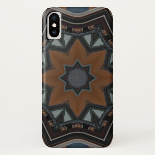 Kaleidoscoop bruine ster Case-Mate iPhone case (Achterkant)