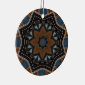 Kaleidoscoop bruine ster keramisch ornament (Rechts)