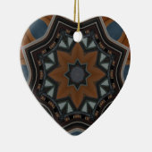 Kaleidoscoop bruine ster keramisch ornament (Rechts)