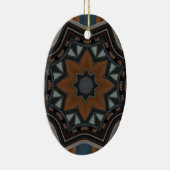 Kaleidoscoop bruine ster keramisch ornament (Rechts)