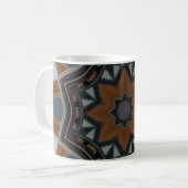 Kaleidoscoop bruine ster koffiemok (Voorkant links)