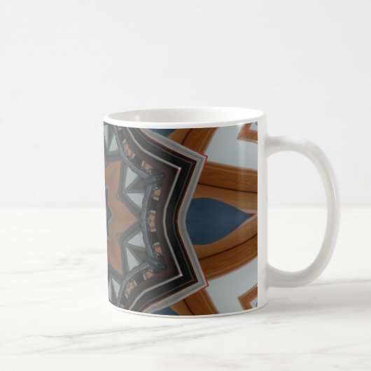 Kaleidoscoop bruine ster koffiemok (Rechts)