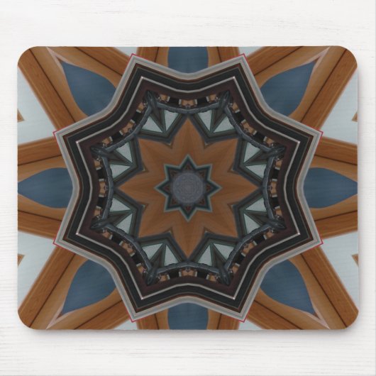 Kaleidoscoop Bruine ster Muismat (Voorkant)