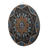 Kaleidoscoop Bruine Ster patroon... Dartbord (Voorkant Rechts)
