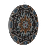 Kaleidoscoop Bruine Ster patroon... Dartbord (Voorkant Links)