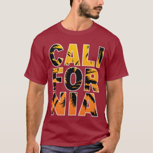 Kaleidoscoop Californië Palmboom Zonsondergang T-s T-shirt