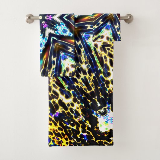 Kaleidoscoop cartoon omringd door pompoen bad handdoek (Insitu)