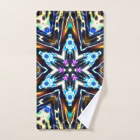 Kaleidoscoop cartoon omringd door pompoen bad handdoek (Handdoek)