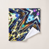 Kaleidoscoop cartoon omringd door pompoen bad handdoek (Wasdoekje)