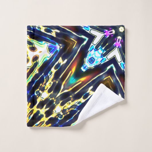 Kaleidoscoop cartoon omringd door pompoen bad handdoek (Wasdoekje)